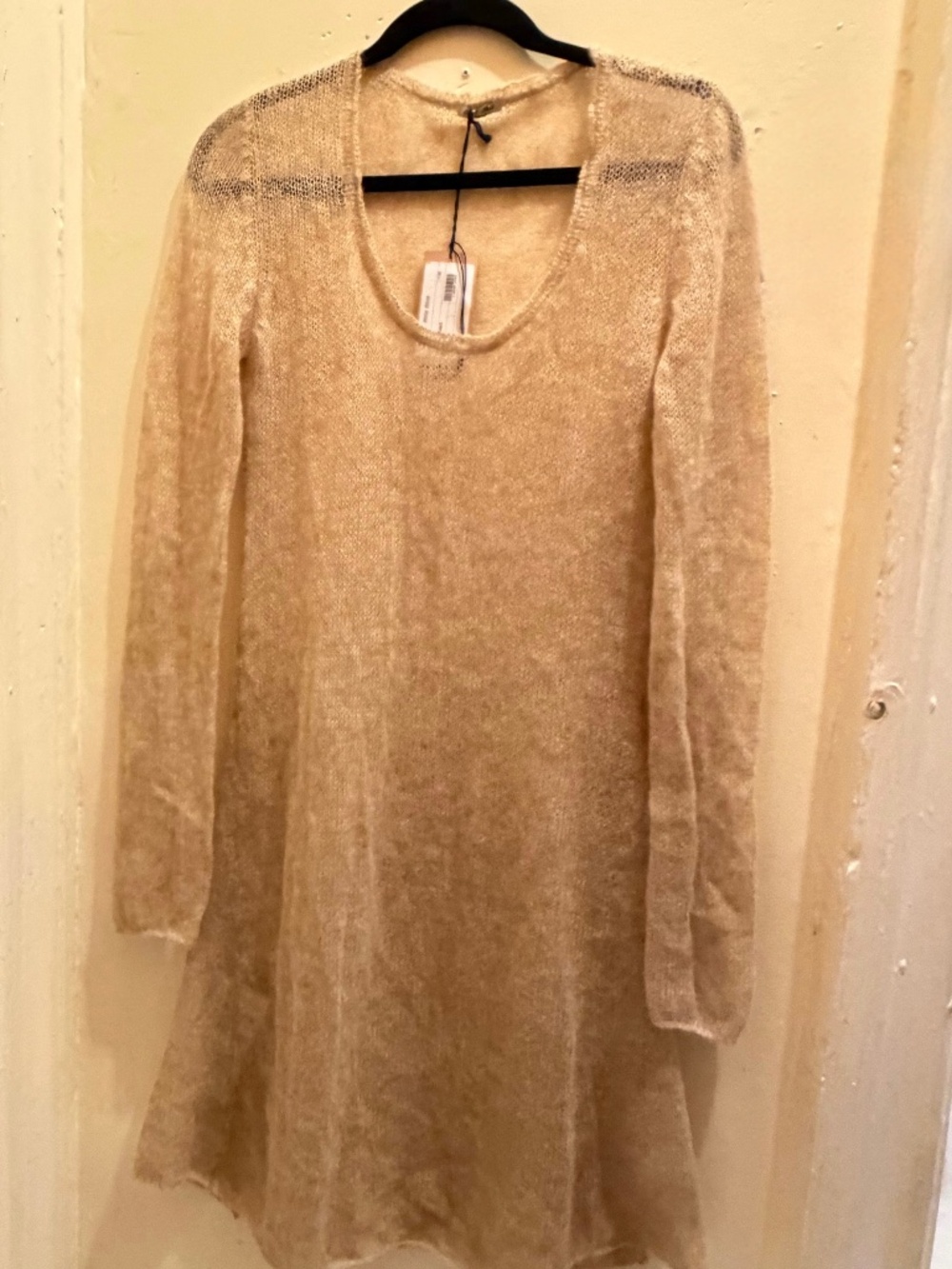 MIU MIU Mohair Sheer Tunic Dress - Albino